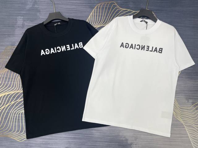 New Arrival Balenciaga New Spring And Summer Short-Sleeved T-Shirt With Reversed