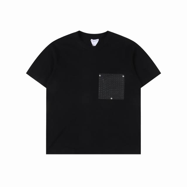 bottega Veneta Bv 25Ss Woven Leather Pocket Short Sleeve T-Shirt Made Of Heav