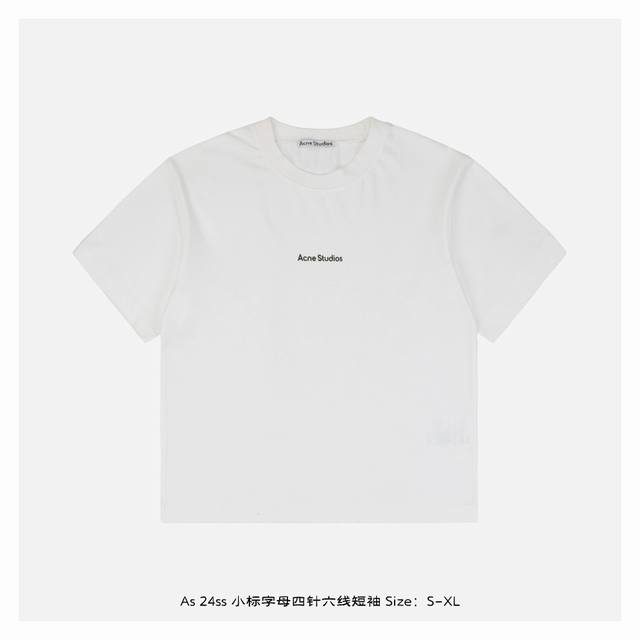 acne Studios 24Ss Small Letter Four-Needle Six-Thread Short Sleeves - Four-Ne