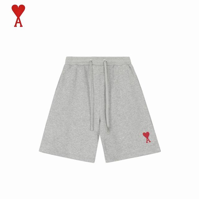 ami Amy Macaron Embroidered Love Classic Shorts Let's Put Aside All The Messy