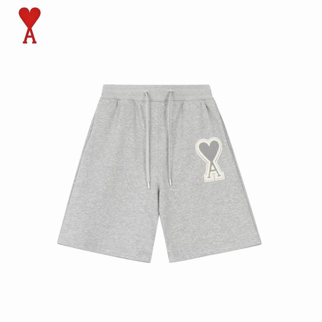 ami Amy's Big Love Heart Chapter Embroidered Classic Shorts Let's Put Aside A
