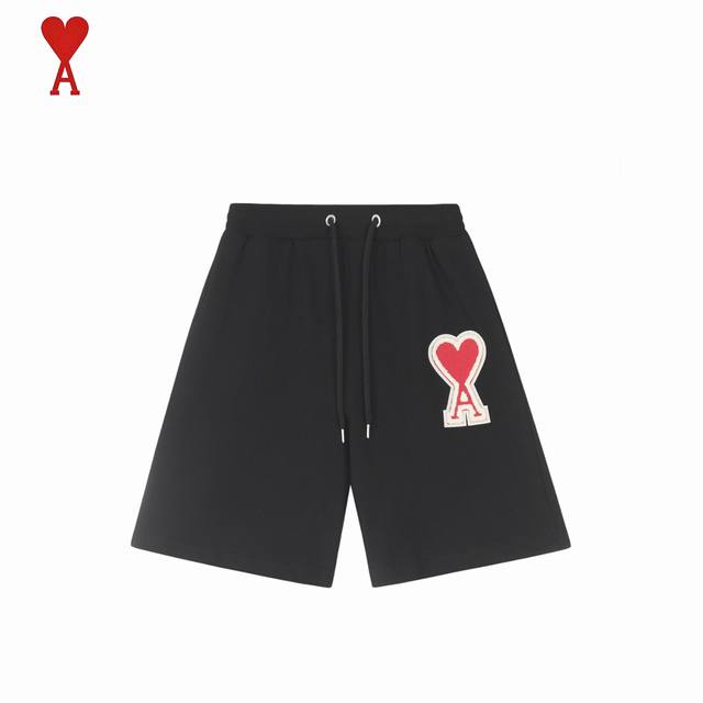 ami Amy's Big Love Heart Chapter Embroidered Classic Shorts Let's Put Aside A
