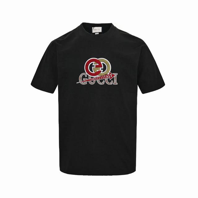 Gucci Double G Lambswool Hot Label Short-Sleeved T-Shirt Made Of Customized Fabr