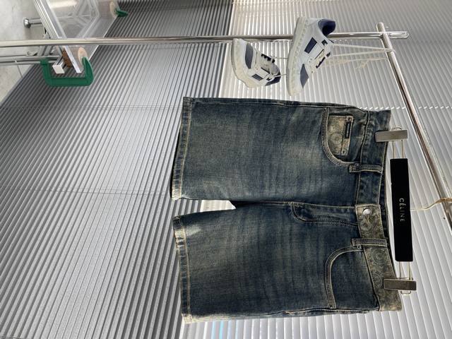 dg 25Ss New Denim Shorts A Perfect Product. Waistband Webbing Stitching Desig