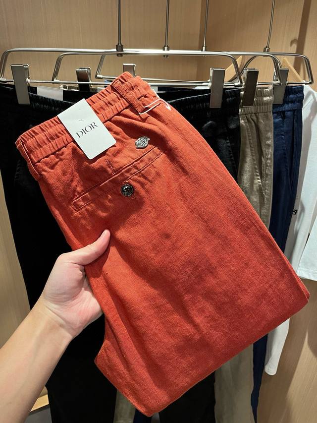 dio*Rdijia 2025 Spring And Summer New Men's Linen Casual Pants Men's Classic