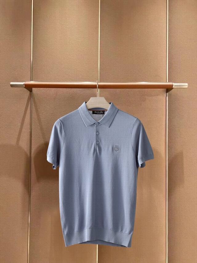 loro Piana Lp Ss25 Spring And Summer Men's Short Sleeve Lapel T-Shirt Polo Sh