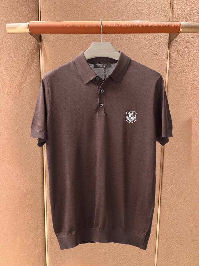loro Piana Lp Ss25 Spring And Summer Men's Short Sleeve Lapel T-Shirt Polo Sh