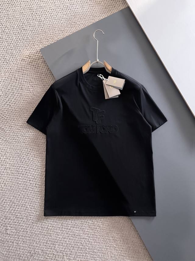 tf 2025 New Original Single Men's Casual Bottom Short-Sleeved T-Shirt High-En