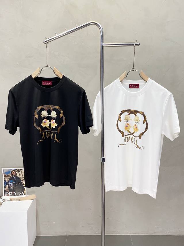 gucci Exclusive New Original Men's Casual Short-Sleeved High-End Customizatio