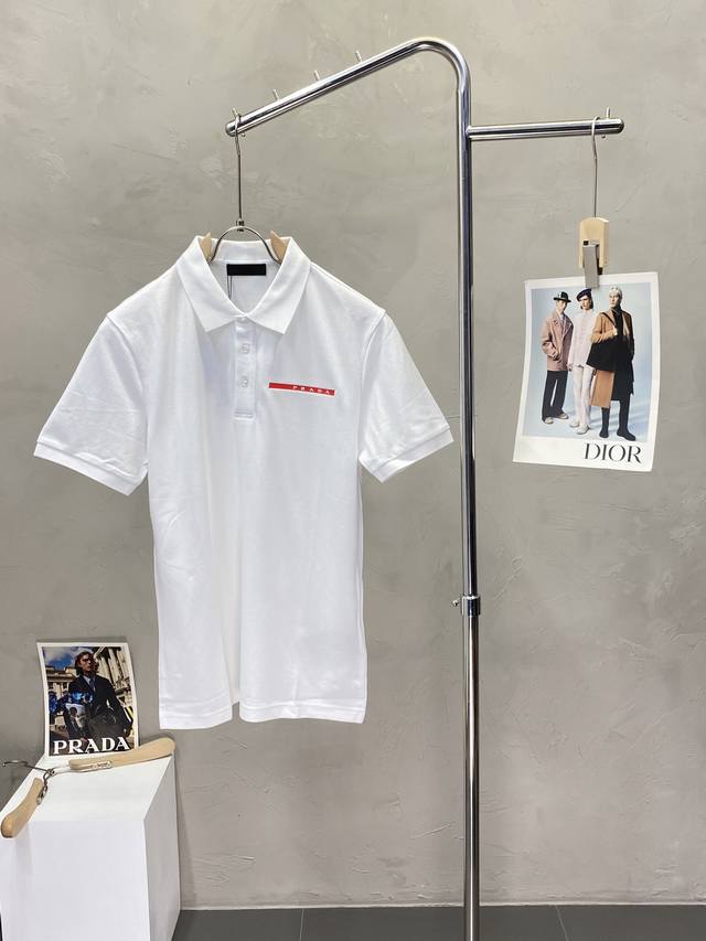 prada Prada Exclusive New Original Men's Casual Polo Short-Sleeved High-End C