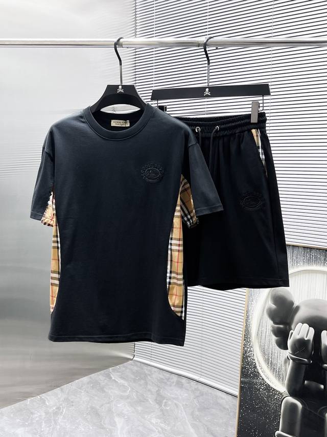 Burberry 2025Ss New Summer Casual Short-Sleeved Shorts Suit High-End Version Cou