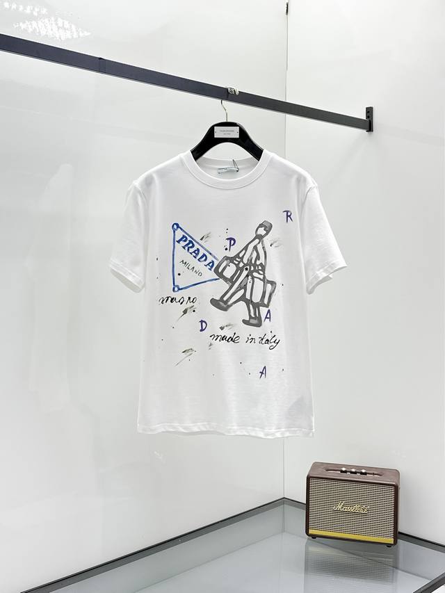 Prada 2025Ss Snake Year New Year Spring And Summer Boutique Short-Sleeved T-Shir