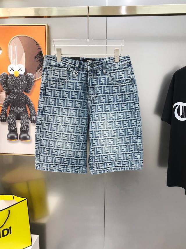 fd Fendi 2025 Spring And Summer New Men's Denim Shorts Official Website Synch