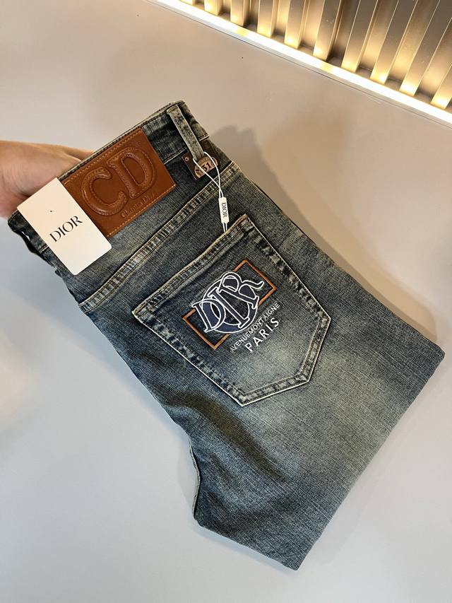 dio*R Dijia 2025 Spring And Summer Men's Washed Straight Jeans Trading Compan