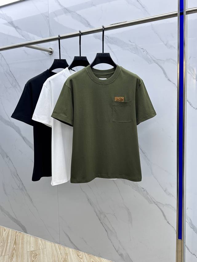 bv*Bottega Veneta 2025Fw Spring/Summer New Product Round Neck T-Shirt For Out