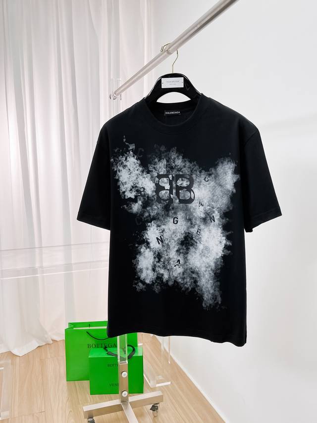 ss Balenciaga Pure Cotton Latest Fabric Classic Logo Pattern Logo Fashionable
