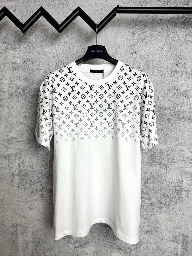 louis Vuitton*Louis Vuitton Lv Old Flower Gradient Short Sleeves Customized 2