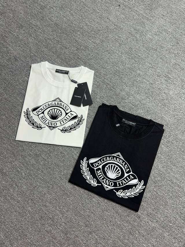 dolce&Gabbana.Dolce&Gabbana 25 Summer New Product Contrast Flocking Print Log