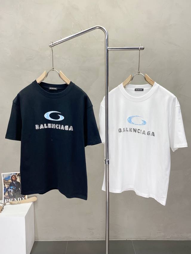 balenciga Balenciaga Exclusive New Original Men's Casual Short-Sleeved High-E