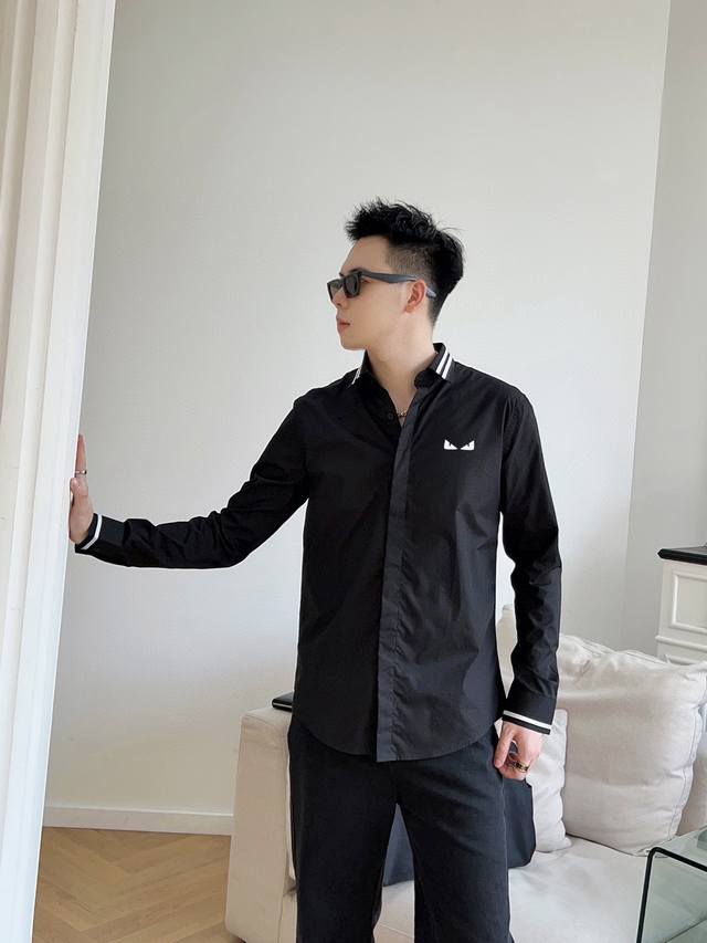Fendi's Latest Men's Must-Have Shirt. 100% Natural Cotton, Comfortable And Breat