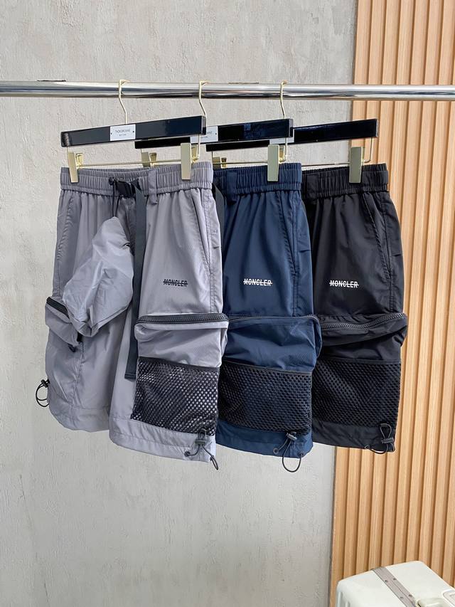 Moncler 2025 New Summer Men's Casual Shorts, High-End Customization, Summer-Spec
