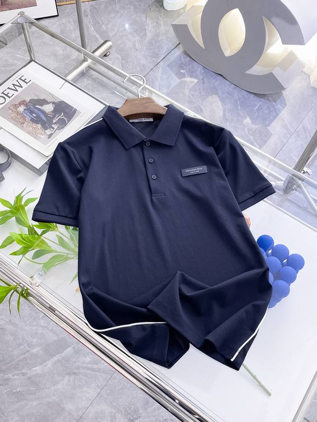 New Arrival In The Spring Dior 2025Ss Summer New Letter Logo Men's Lapel Polo Sh