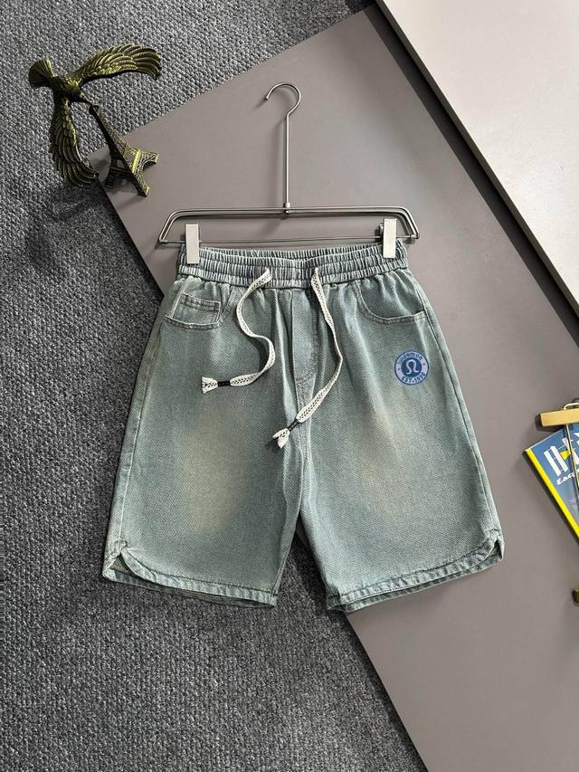 Lulu Lulu 2025 Summer New Jeans Denim Shorts Are Made Of Imported Japanese Denim