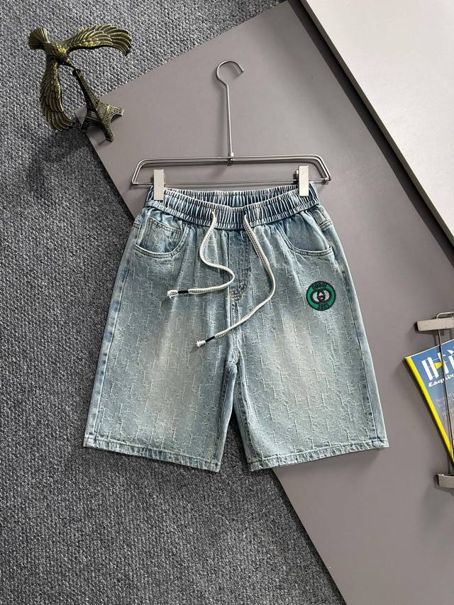 Gucci 2025 Summer New Jeans Denim Shorts Are Made Of Imported Japanese Denim Pla
