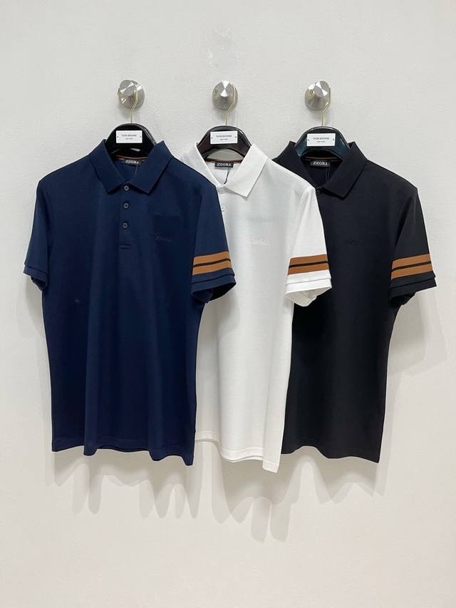 New Arrival In The Spring, Zegna 2025Ss New Summer Letter Logo Men's Lapel Polo