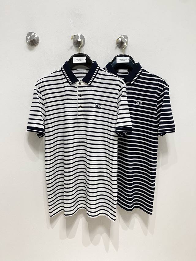 New Arrival In The Spring Dior 2025Ss Summer New Letter Logo Men's Lapel Polo Sh