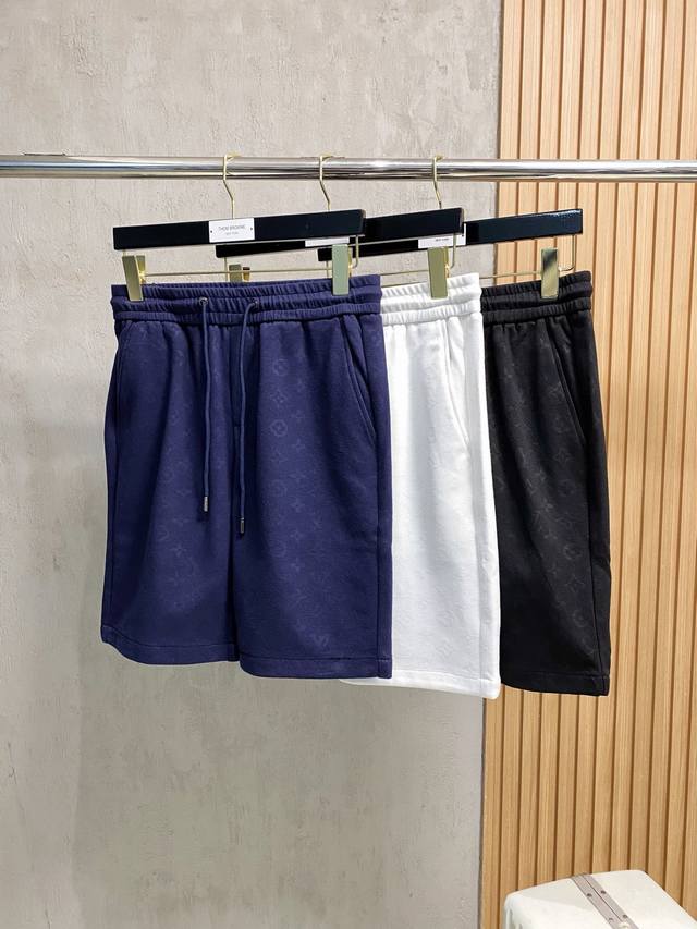 Louis Vuitton Lv Three Complete Labels 2025 Summer New Men's Casual Shorts High-