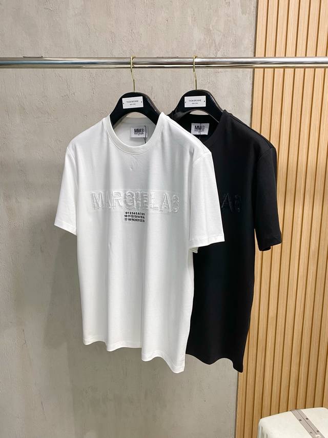 Margiela 2025 New Original Men's Casual Bottom Short-Sleeved T-Shirt High-End Cu