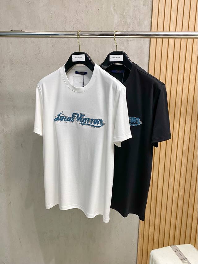 Louis Vuitton Lv 2025 New Original Men's Casual Bottom Short-Sleeved T-Shirt Hig