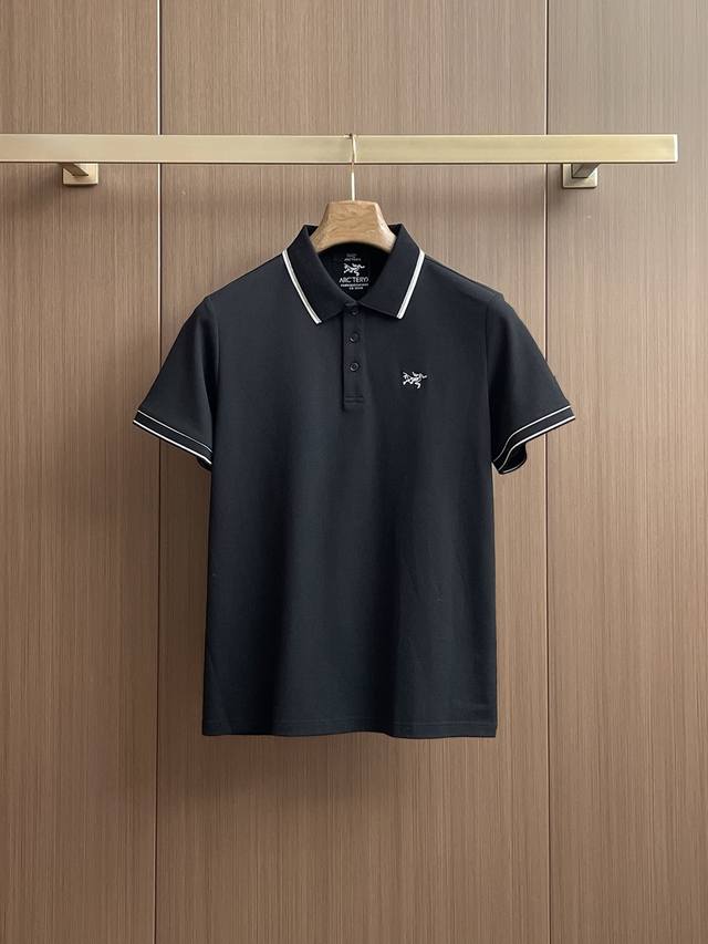 Arc'teryx 2025Ss New Summer Letter Logo Men's Lapel Polo Shirt Classic Business