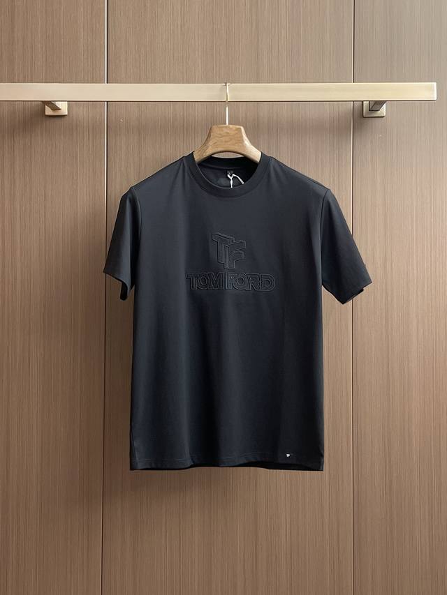tf 2025 New Original Single Men's Casual Bottom Short-Sleeved T-Shirt High-En