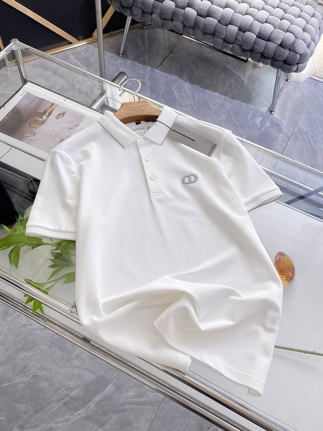 New Arrival Dior 2025Ss Summer New Letter Logo Men's Lapel Polo Shirt Classic Bu