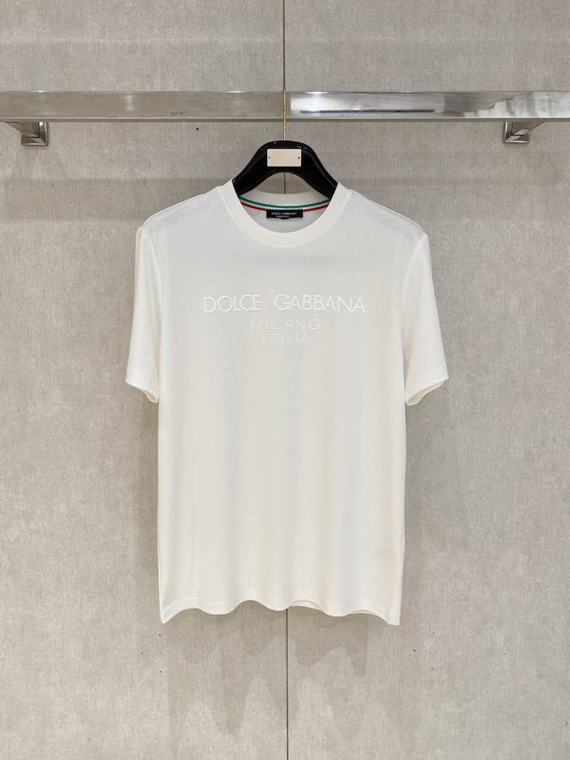 Dolce & Gabbana Dg 2025 New Original Men's Casual Bottom Short-Sleeved T-Shirt H