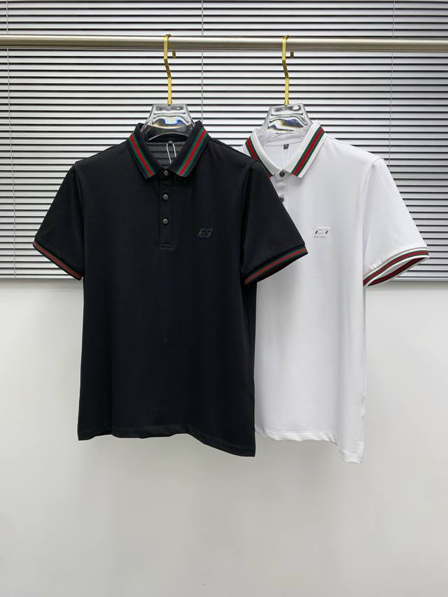Gucci 25Ss New Spring And Summer Short-Sleeved Lapel T-Shirt Polo The Highest Ve