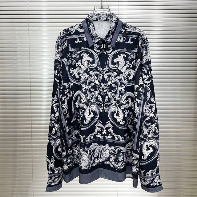 du New Men's Long-Sleeved Shirt With Digital Printing, High-End Version, Cust