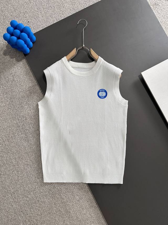 Next-Day Delivery High-Quality Gucci 2025 Spring/Summer New Men's Round Neck Ves