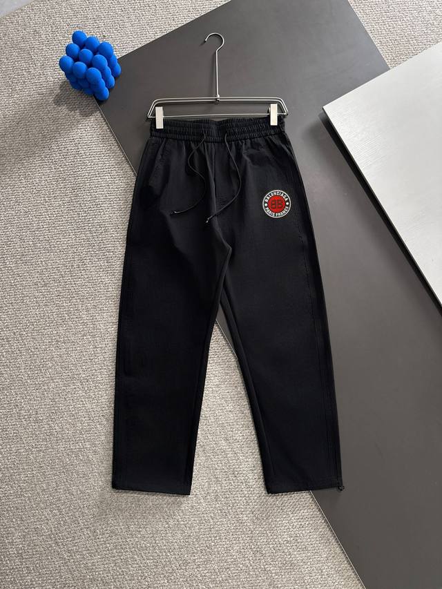 Balenciaga 2025 Spring/Summer New Elastic Casual Pants Thin Style Custom-Made Fa