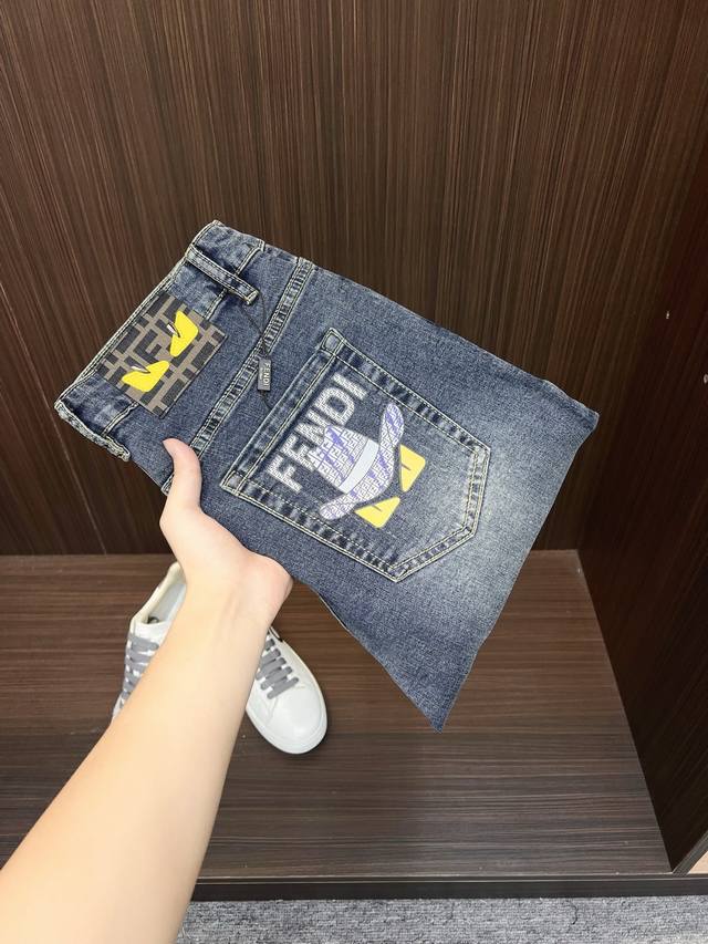fendi Fendi Men's Denim Jeans Official Announcement Album Poster Outfit Style