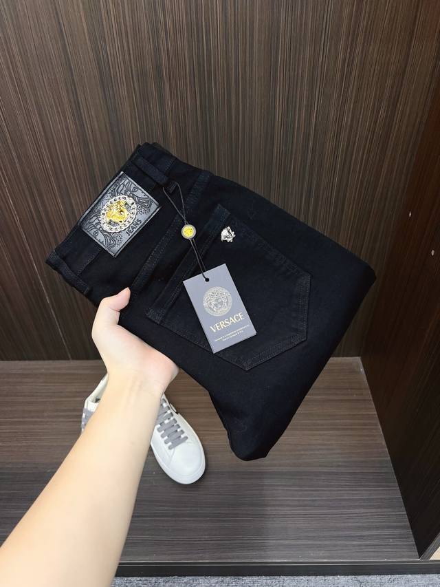 Versace Men's Denim Jeans Official Announcement Album Poster Outfit Style For Cu