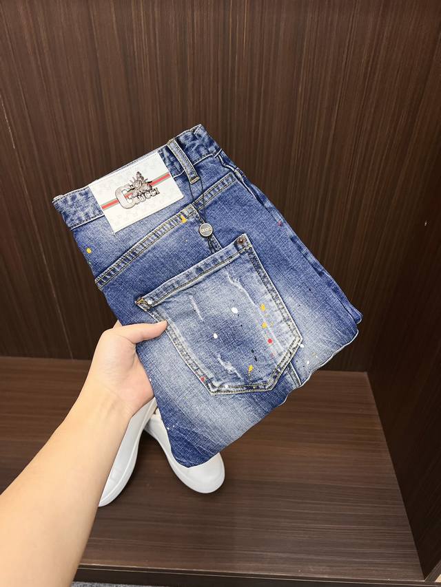 Gucci 2025Ss New Summer Original High-End Hot-Selling Denim Shorts Super Customi