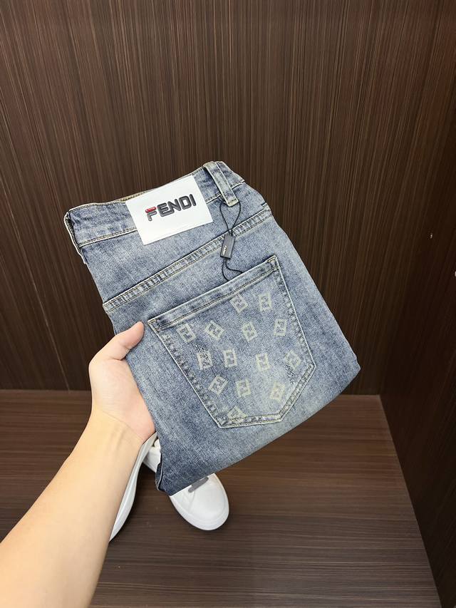 Fendi 2025Ss New Summer Original High-End Hot-Selling Denim Shorts Super Customi