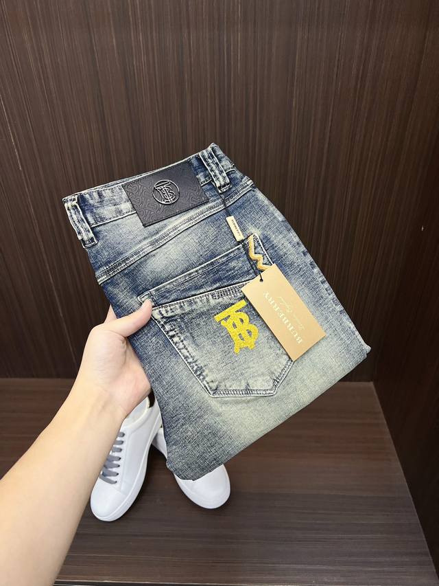 Burberry 2025Ss New Summer Original High-End Hot-Selling Denim Shorts Super Cust