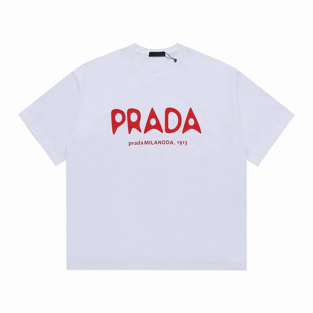 prada Prada Silicone Short Sleeves 270 Cotton Loose Version. Front Silicone P