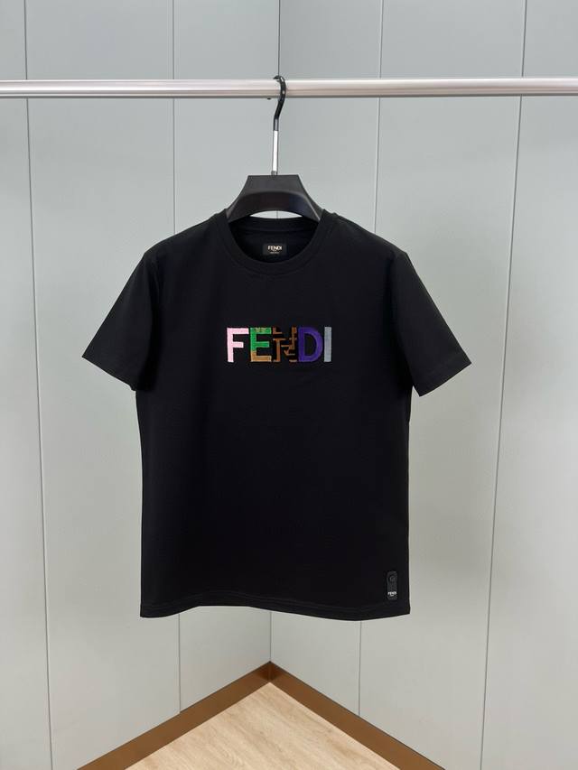 fendi 25 Spring And Summer New Arrivals Colorful Letters Flocking Embroidery