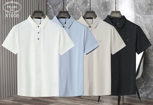 prad Prada 2025 Spring And Summer Latest Short-Sleeved Shirt, Casual And Fash