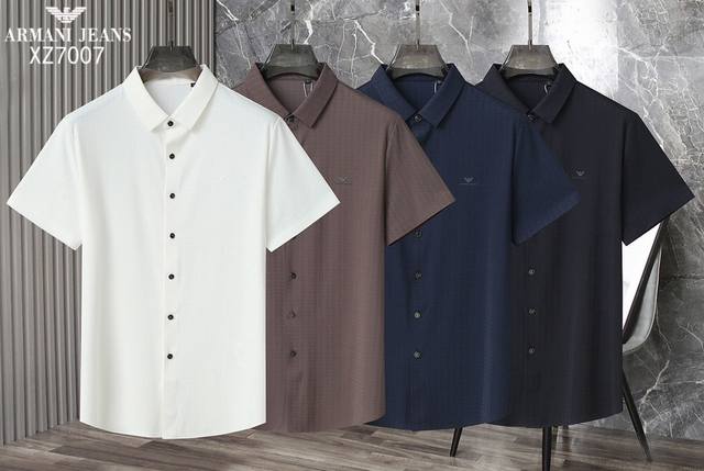 armani Armani 2025 Spring And Summer Latest Short-Sleeved Shirt, Casual And F